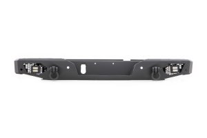 Jeep Gladiator Rear Bumper - Rough Country - Heavy-Duty with LED Cubes - Textured Black - '20-'25